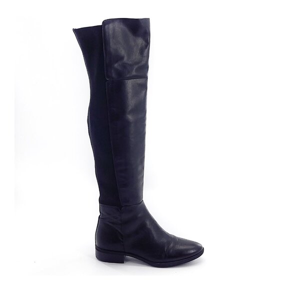 SAM EDELMAN Pam Leather Over the Knee Boots Black - Picture 5 of 10